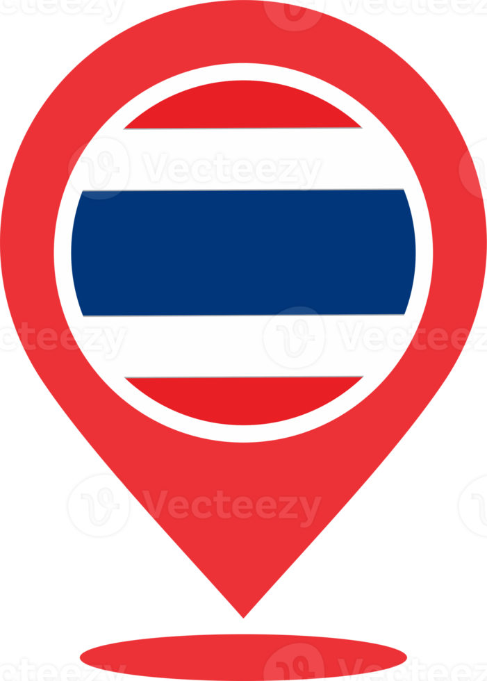 Tailândia bandeira PIN mapa localização png