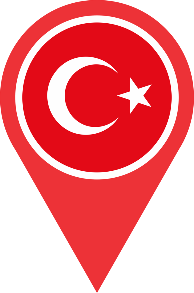 Turkey flag pin map location PNG 22120418 PNG