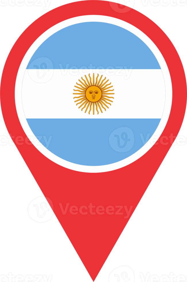 Argentina flag pin map location png