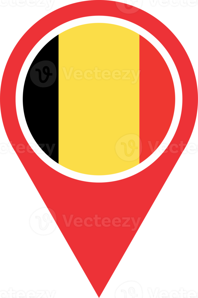 Bélgica bandera alfiler mapa ubicación png