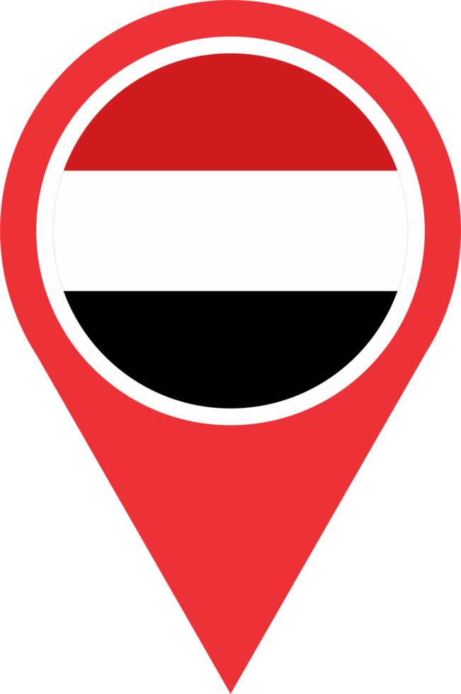 Yemen flag pin map location png