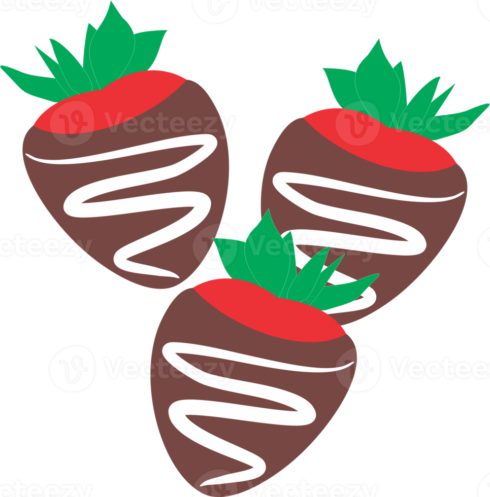 Chocolate strawberry love icon PNG