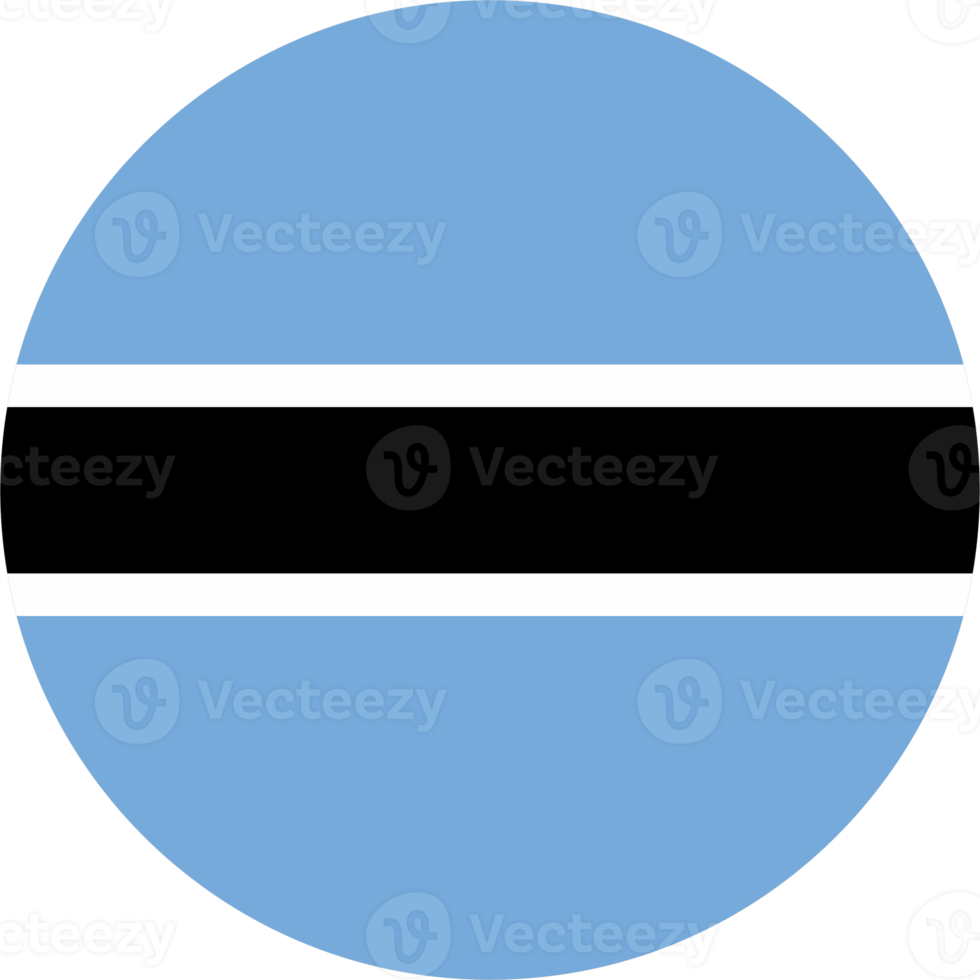 botswana flagga runda form png