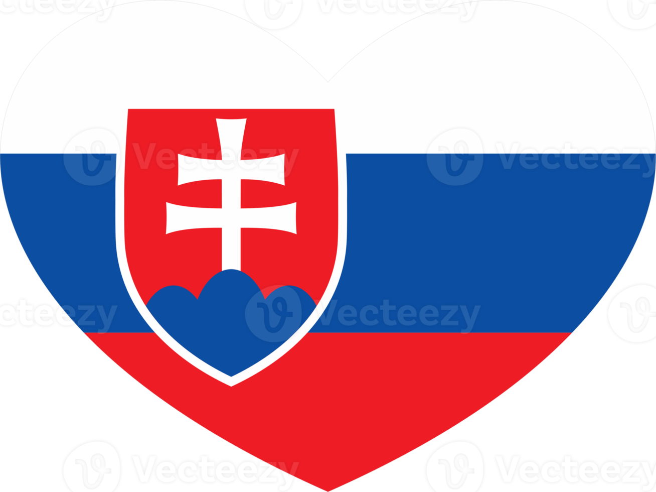 Slovakia flag heart shape PNG
