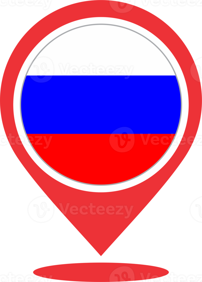 Rússia bandeira PIN mapa localização png