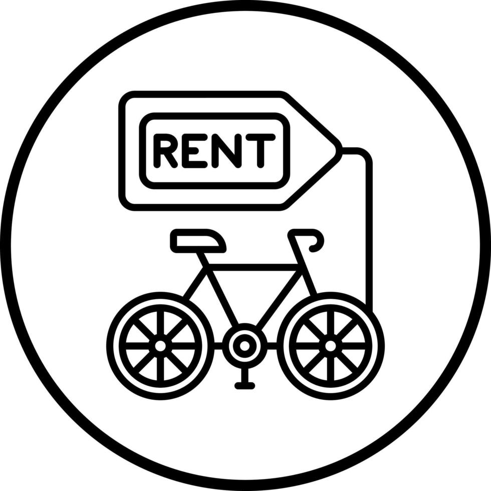Bicycle Rental Vector Icon Style