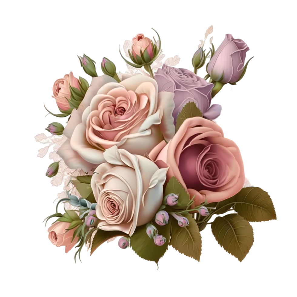 magnifique Naturel rouge Rose fleurs bouquet png