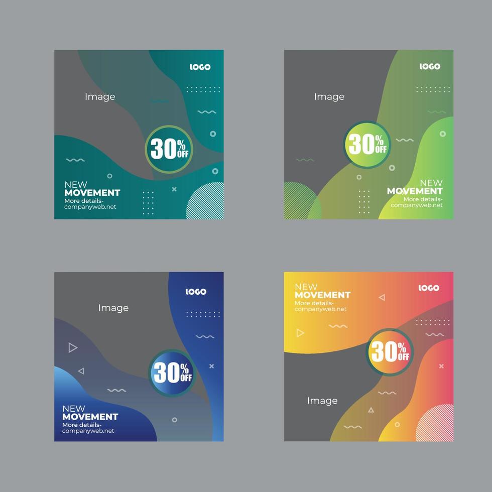 Social Media Post Design Template vector