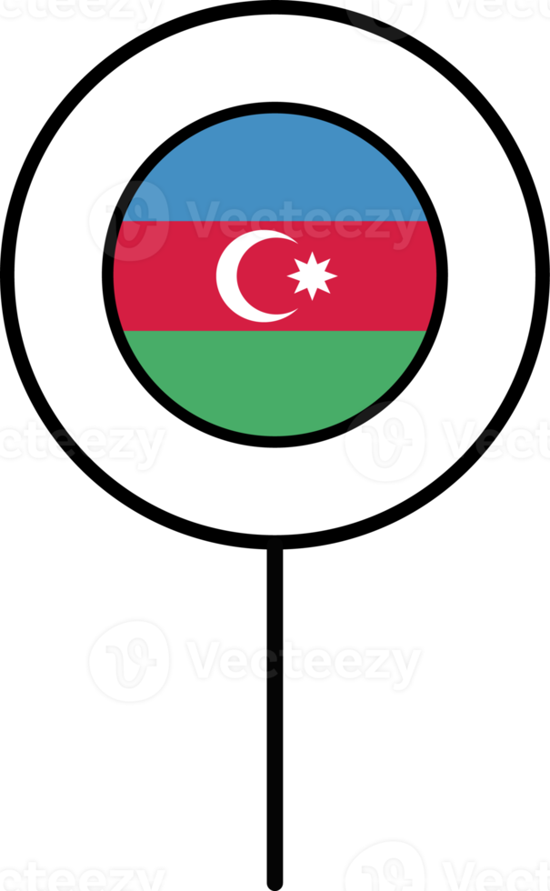 azerbaijan flagga cirkel stift ikon. png