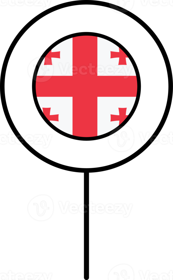 Georgia flag circle pin icon. png