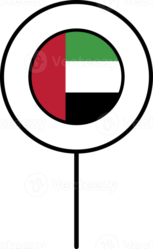 Verenigde Arabisch emiraten vlag cirkel pin icoon. png