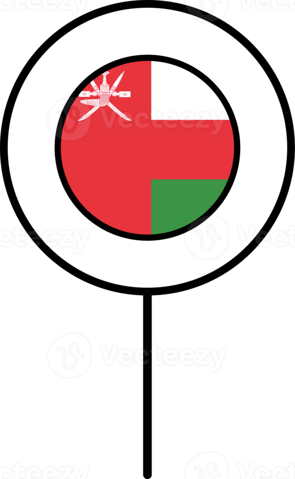 Oman vlag cirkel pin icoon. png