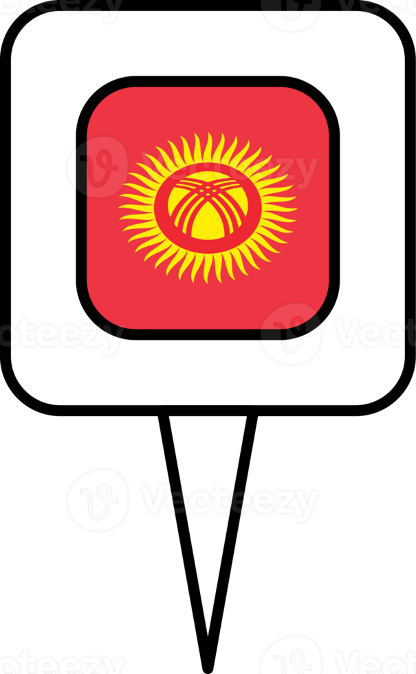 Kyrgyzstan flag pin place icon. png