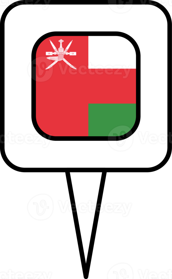 Oman flag pin place icon. png