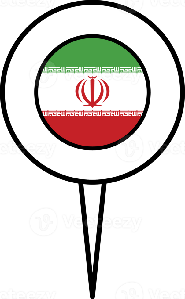 Iran flag pin location icon. png