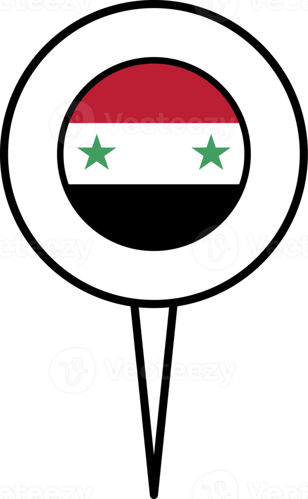 Syrië vlag pin plaats icoon. png