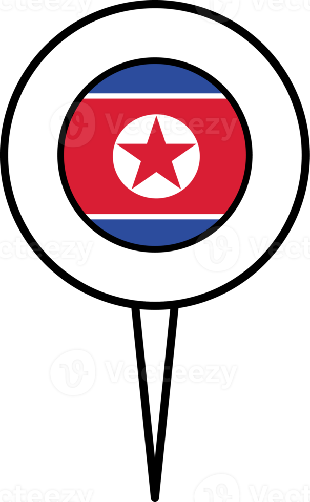 norr korea flagga stift plats ikon. png