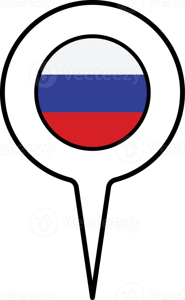 Russia flag Map pointer icon. png