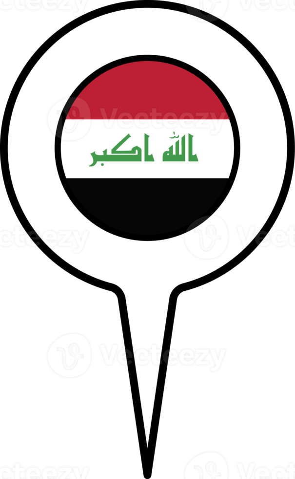 Irak bandera mapa puntero icono. png