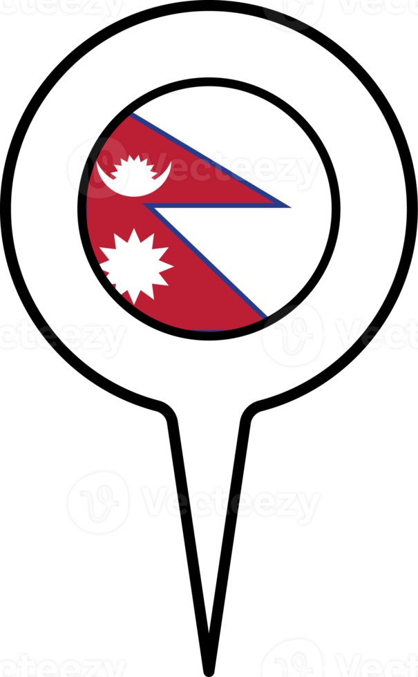 Nepal vlag kaart wijzer icoon. png