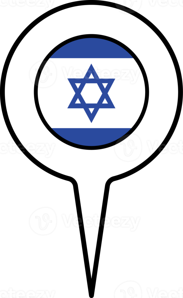 Israel Flagge Karte Zeiger Symbol. png