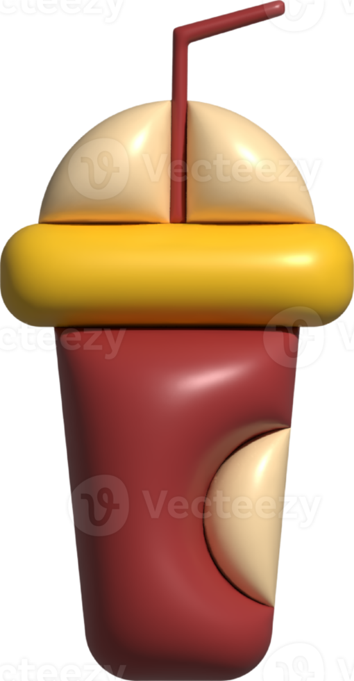plastic mug 3D icon, drinks 3D icon. png