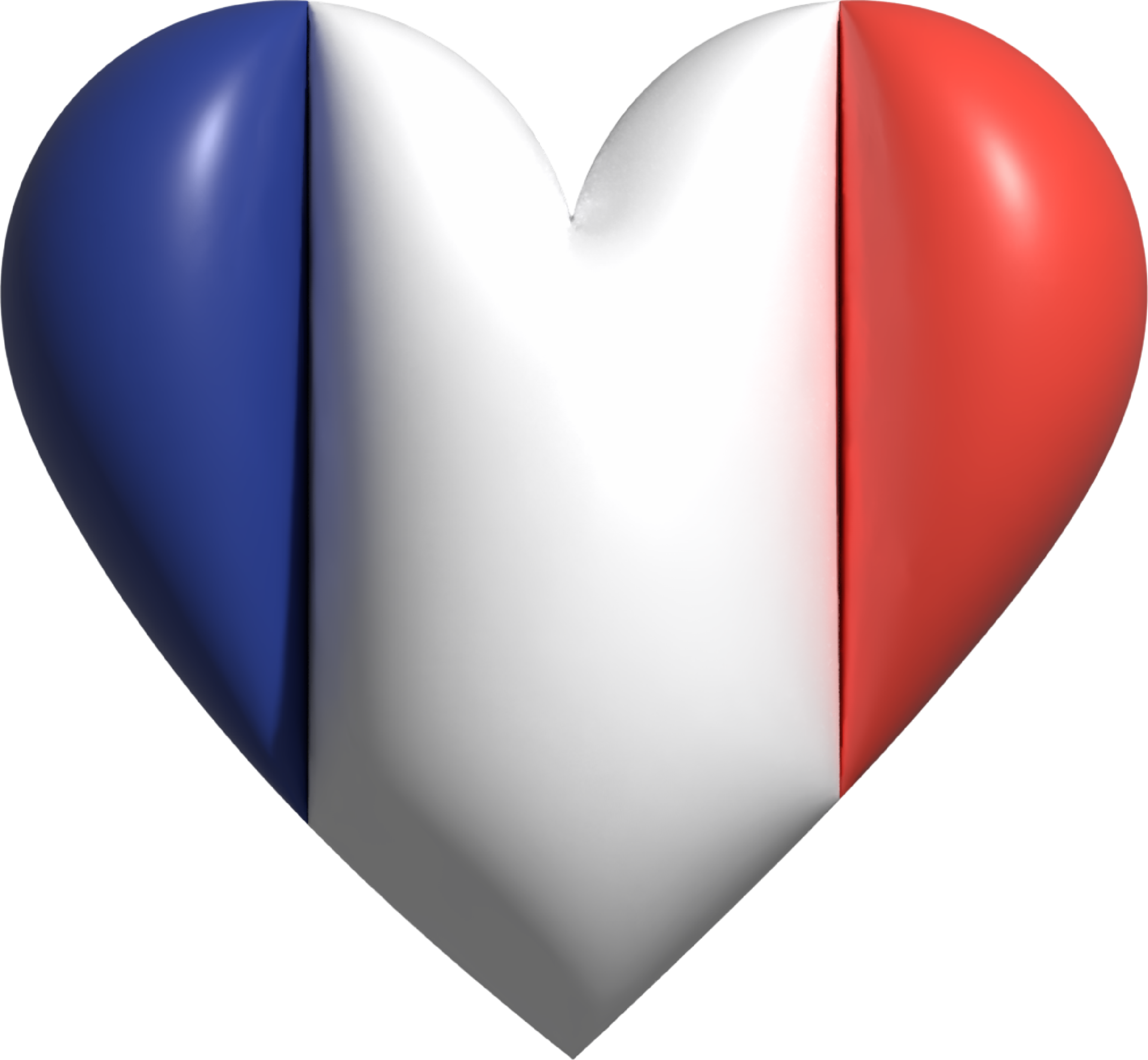 Free France flag heart 3D. 22121243 PNG with Transparent Background