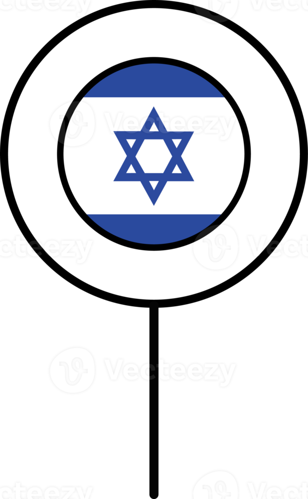 Israel flag circle pin icon. png
