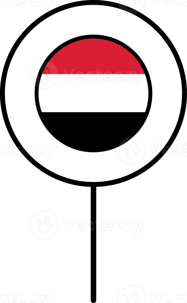 Yemen flag circle pin icon. png