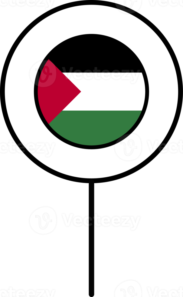 stat av palestina flagga cirkel stift ikon. png