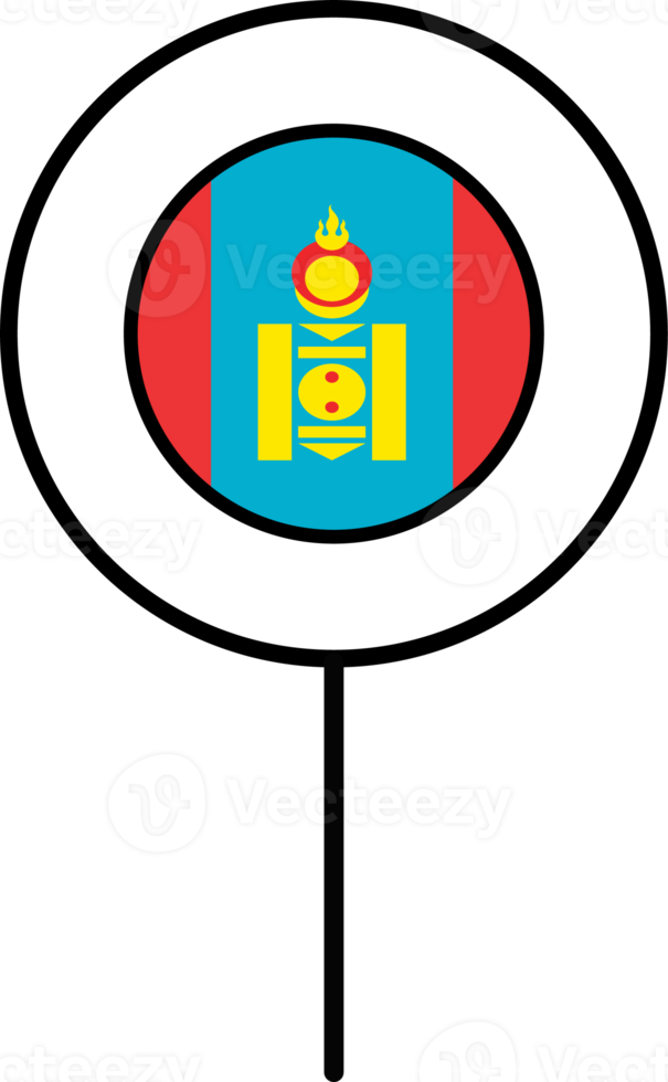 Mongolia bandera circulo alfiler icono. png