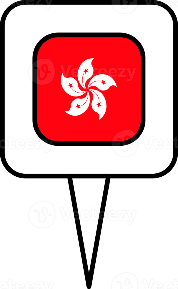 hong kong bandeira PIN Lugar, colocar ícone. png