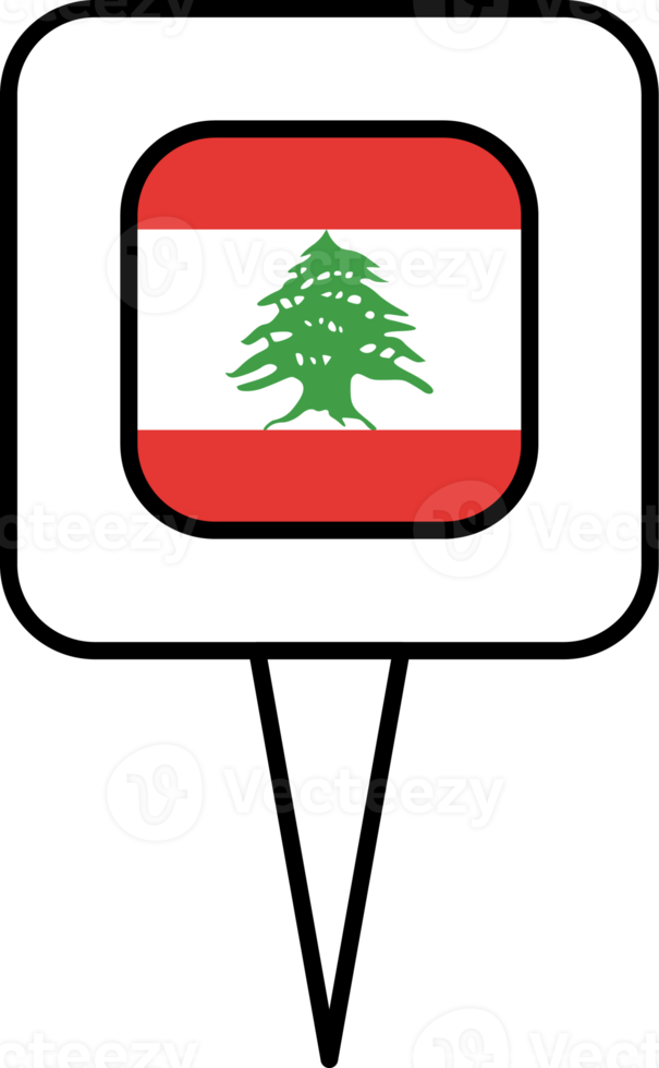 Lebanon flag pin place icon. png