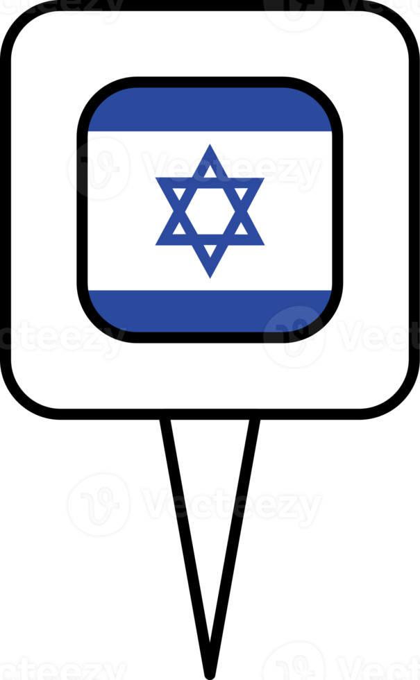 Israel flag pin place icon. png