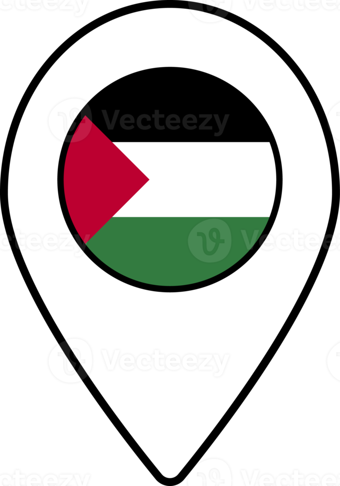 State of Palestine flag map pin navigation icon. png