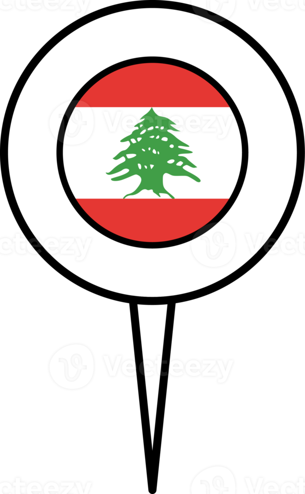 Líbano bandeira PIN localização ícone. png