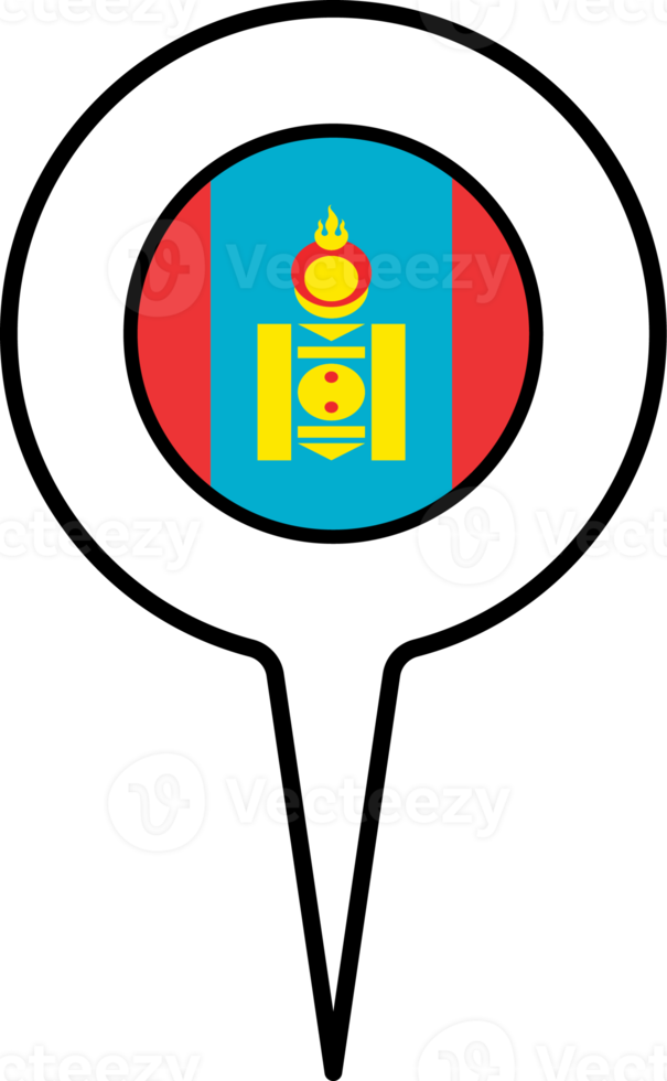 Mongolia flag Map pointer icon. png