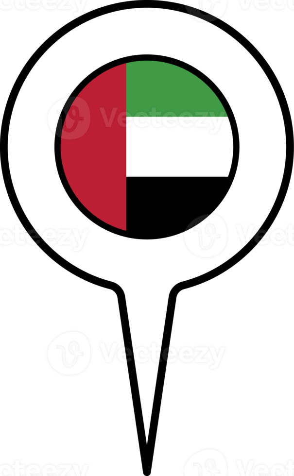 Verenigde Arabisch emiraten vlag kaart wijzer icoon. png