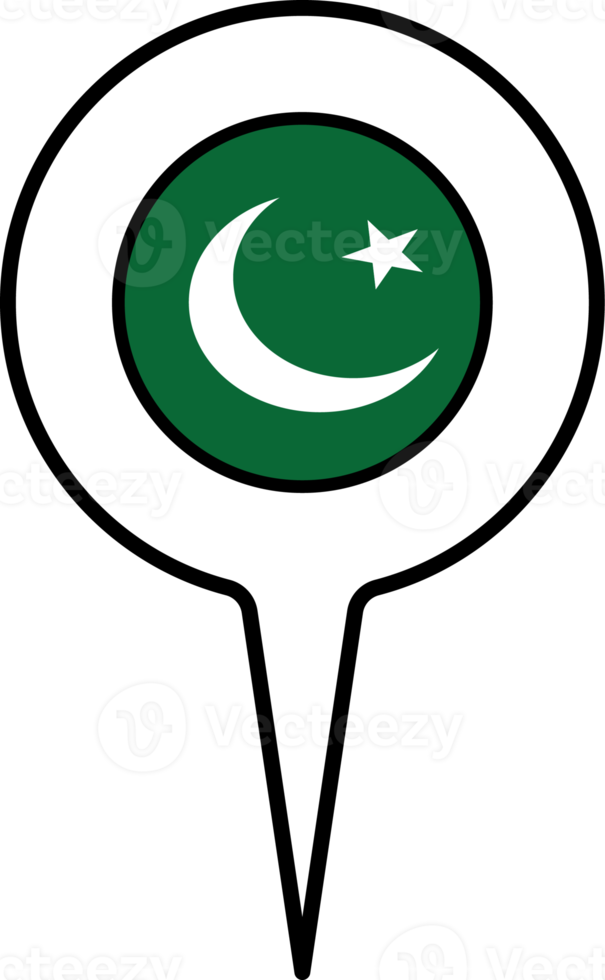 Pakistan flag Map pointer icon. png