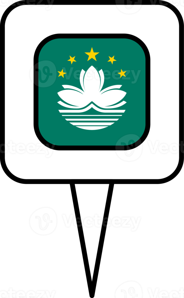 Macau flag pin place icon. png