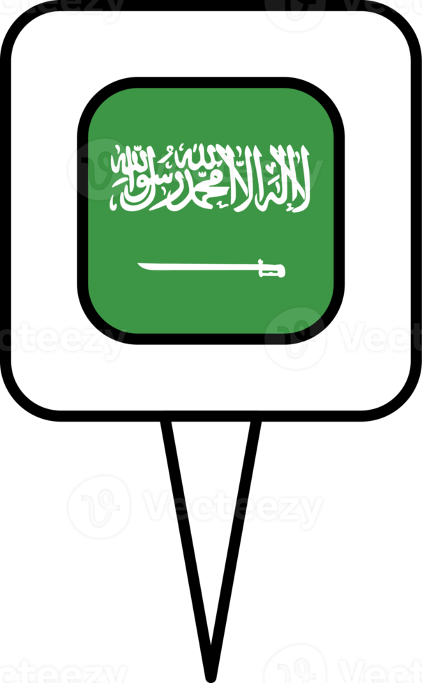 Saudi Arabia flag pin place icon. png