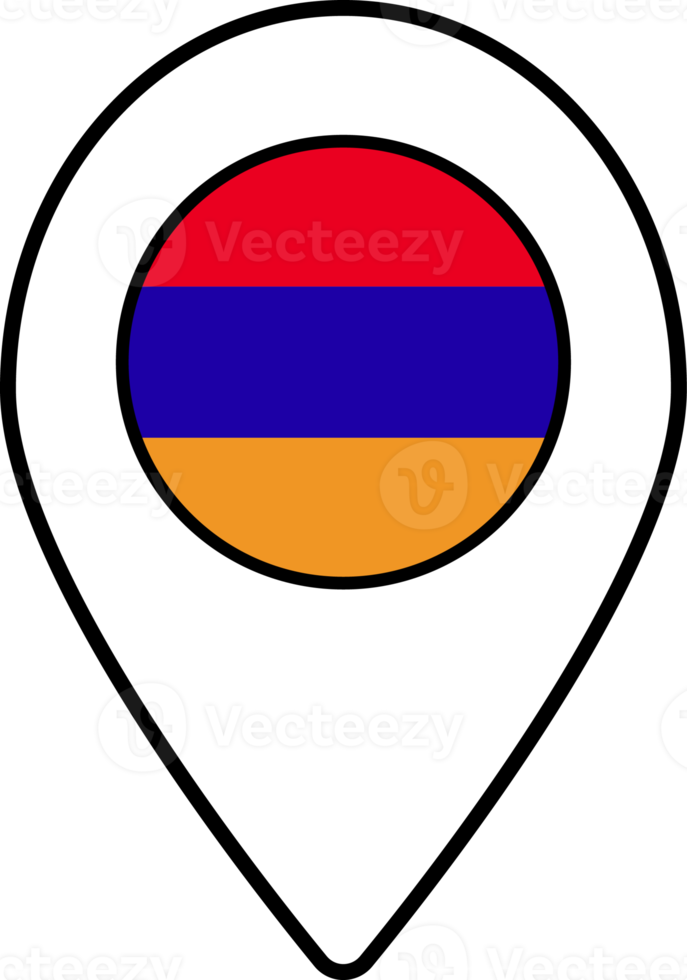 Armenien Flagge Karte Stift Navigation Symbol. png