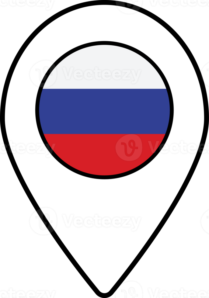 Rússia bandeira mapa PIN navegação ícone. png