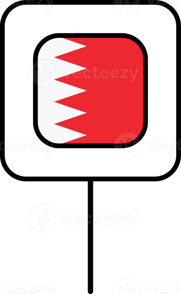 Bahrain Flagge Platz Stift Symbol. png