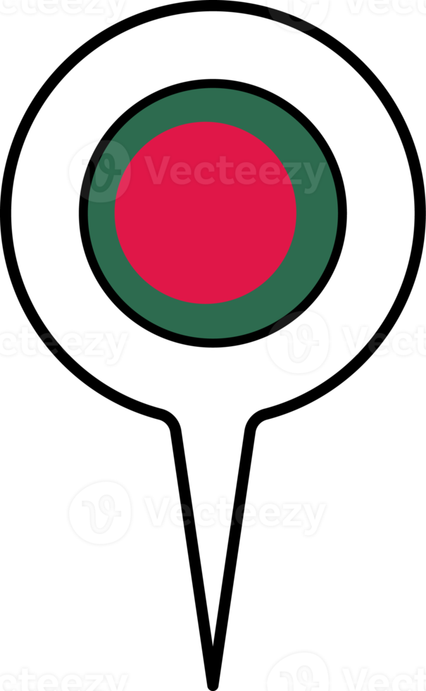 Bangladesh flag Map pointer icon. png