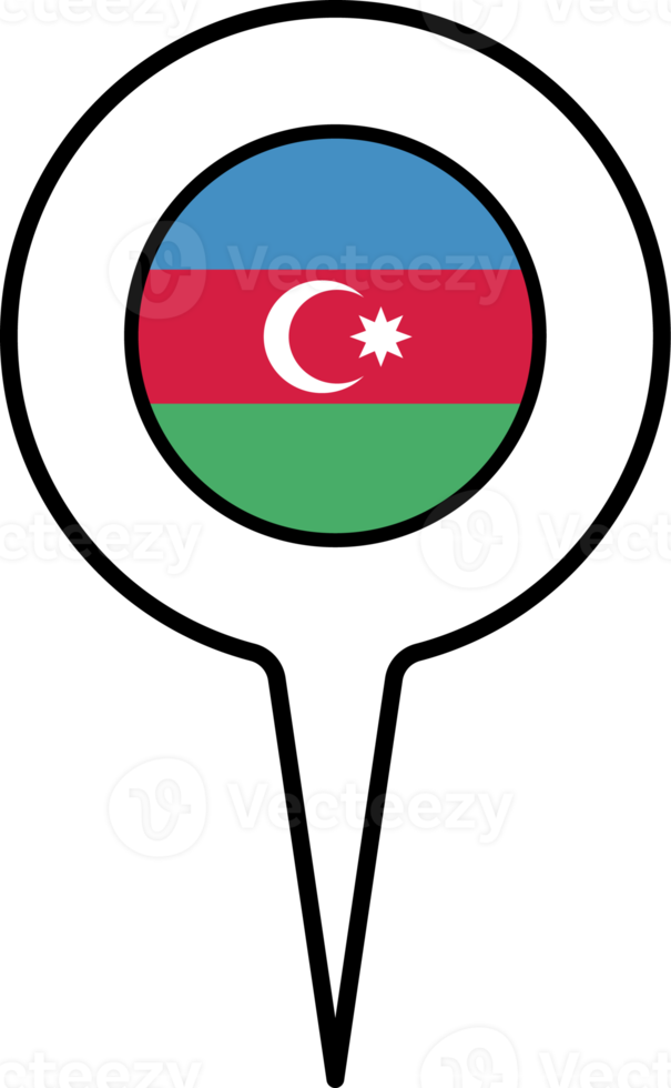 Azerbeidzjan vlag kaart wijzer icoon. png