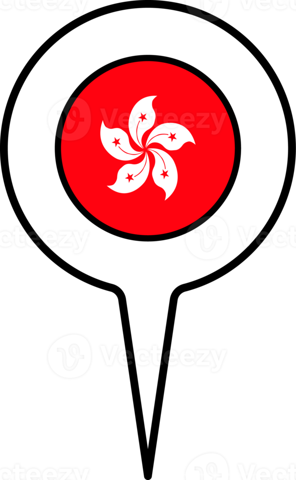 Hong Kong flag Map pointer icon. png