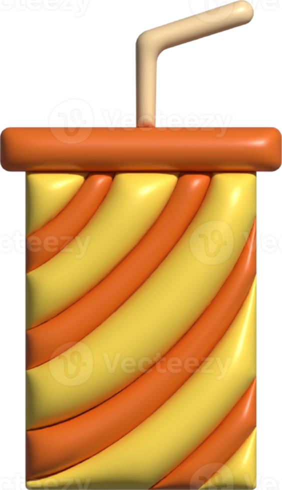 succo bicchiere 3d icona, bevande 3d icona. png