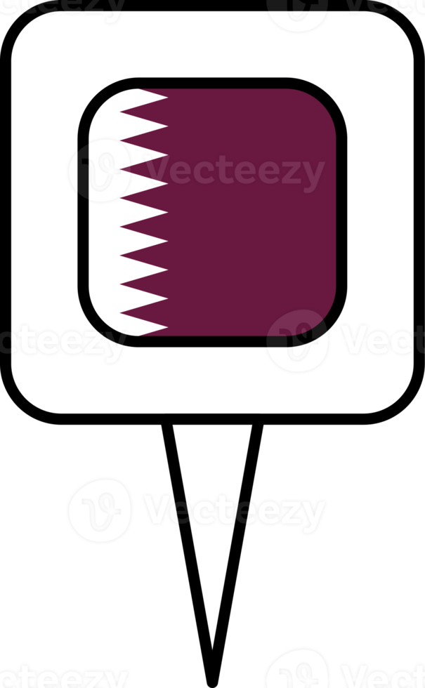 Qatar flag pin place icon. png