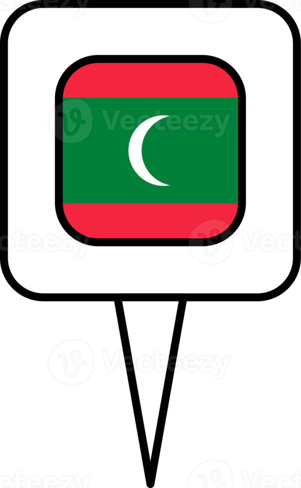 Maldives flag pin place icon. png